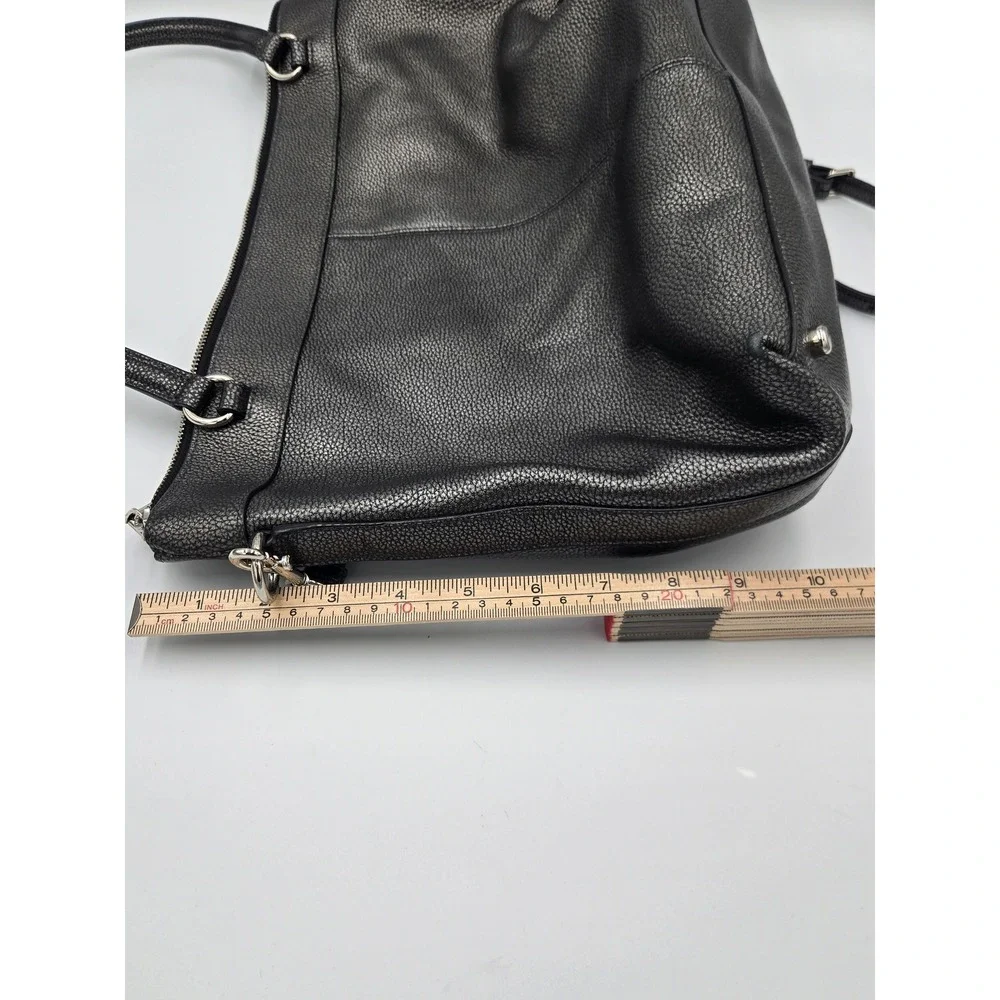 Coach Tyler Tote Black Pebbled Leather Shoulder Bag Crossbody 2-Way Handbag
